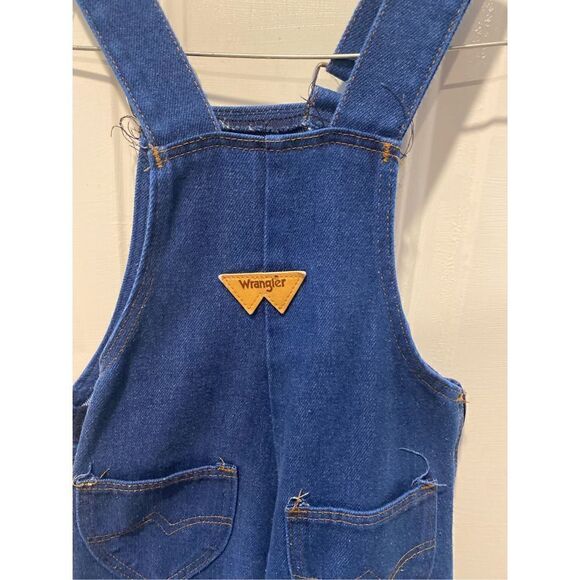 Vintage Wrangler Kids 4T denim overalls Quality Integrity Made in USA - Picture 11 of 11